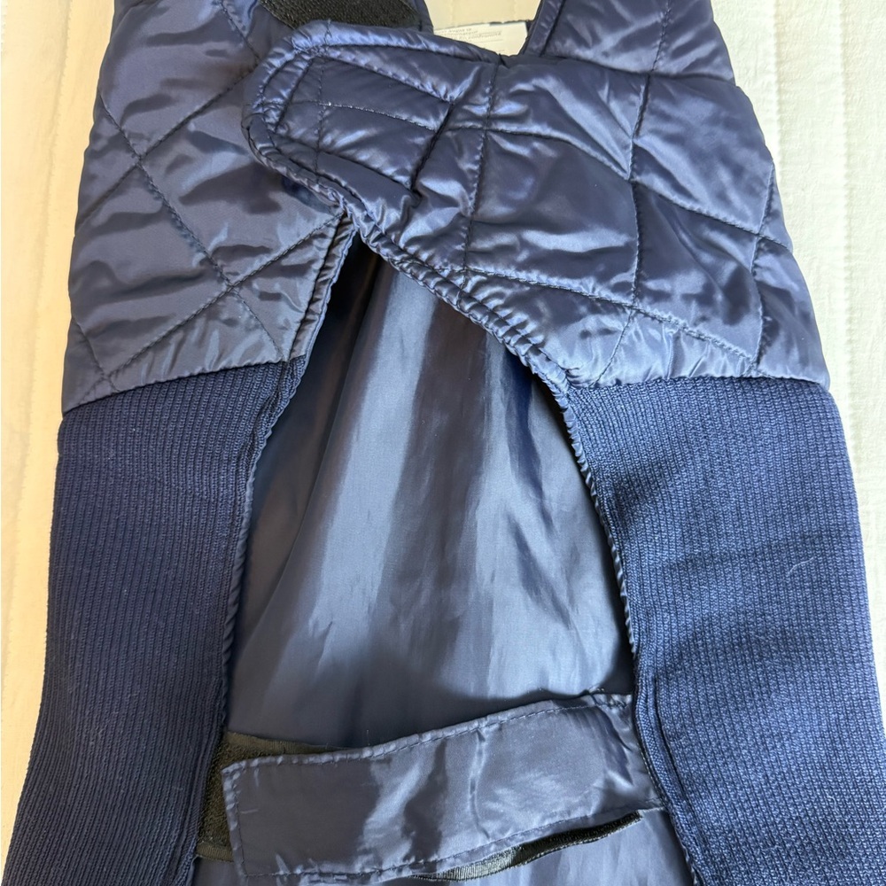 Top Paw Navy Quilted Zipper Dog Vest Size L